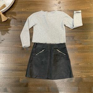 Tween faux leather skirt